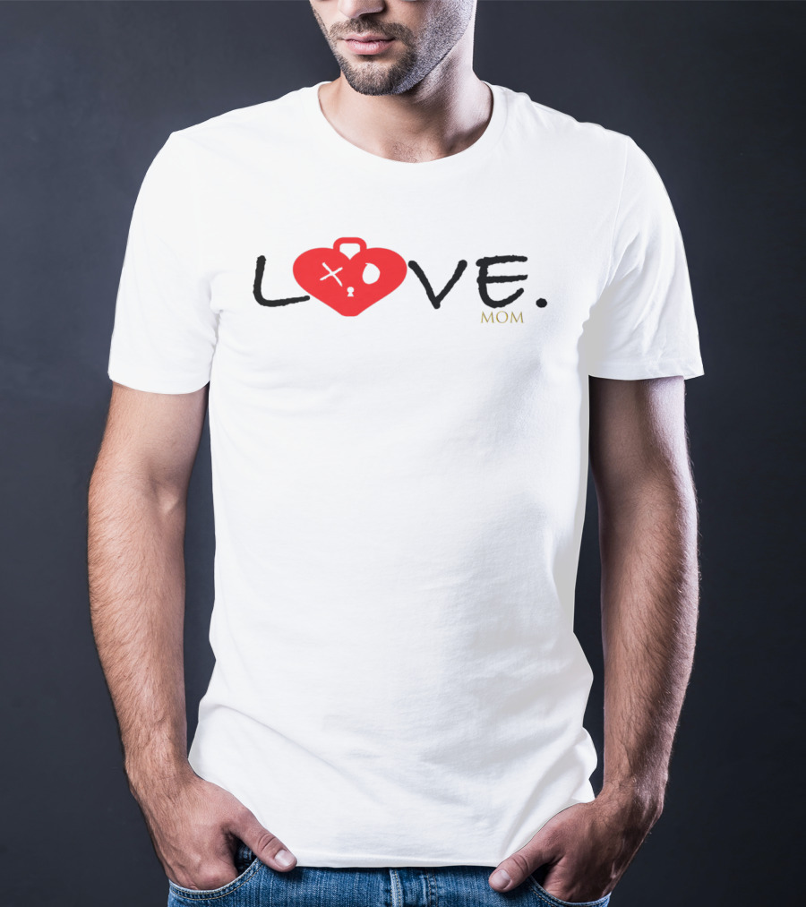 LOVE MOM Red Broken Heart 50 T-Shirt