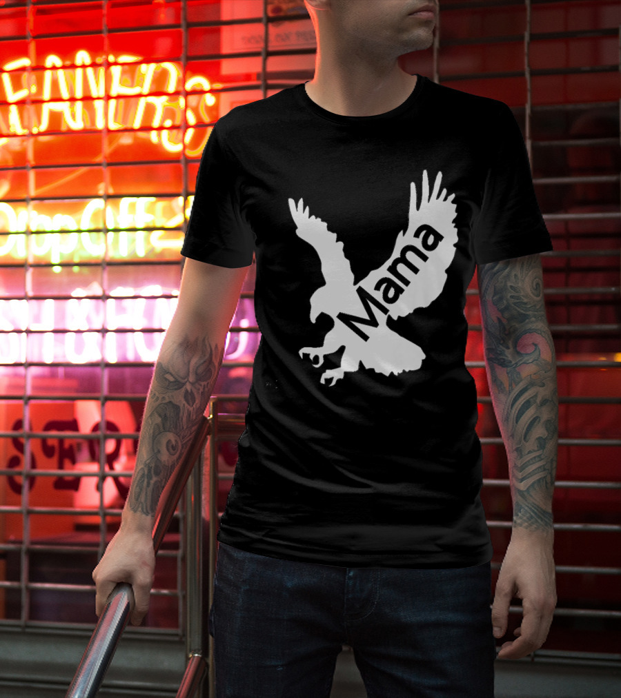 Mama Hawk Eagle Protective Mom Dark T-Shirt