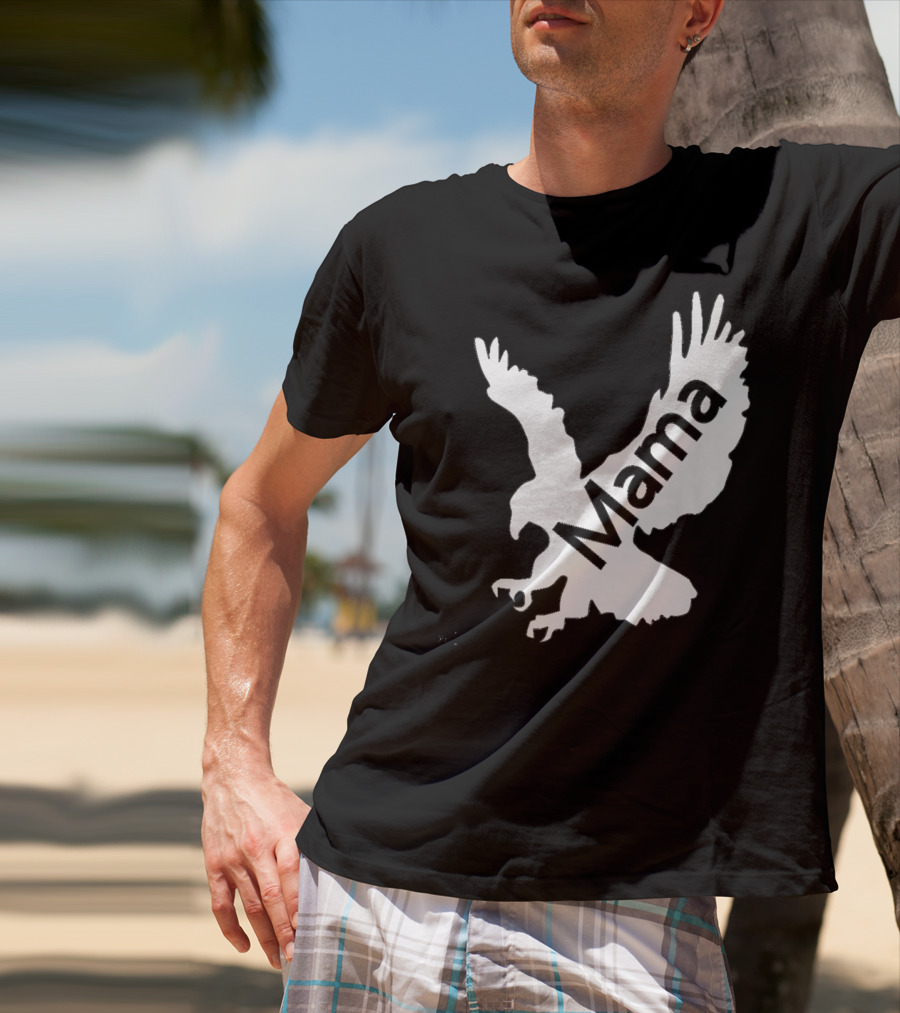 Mama Hawk Eagle Protective Mom Dark T-Shirt