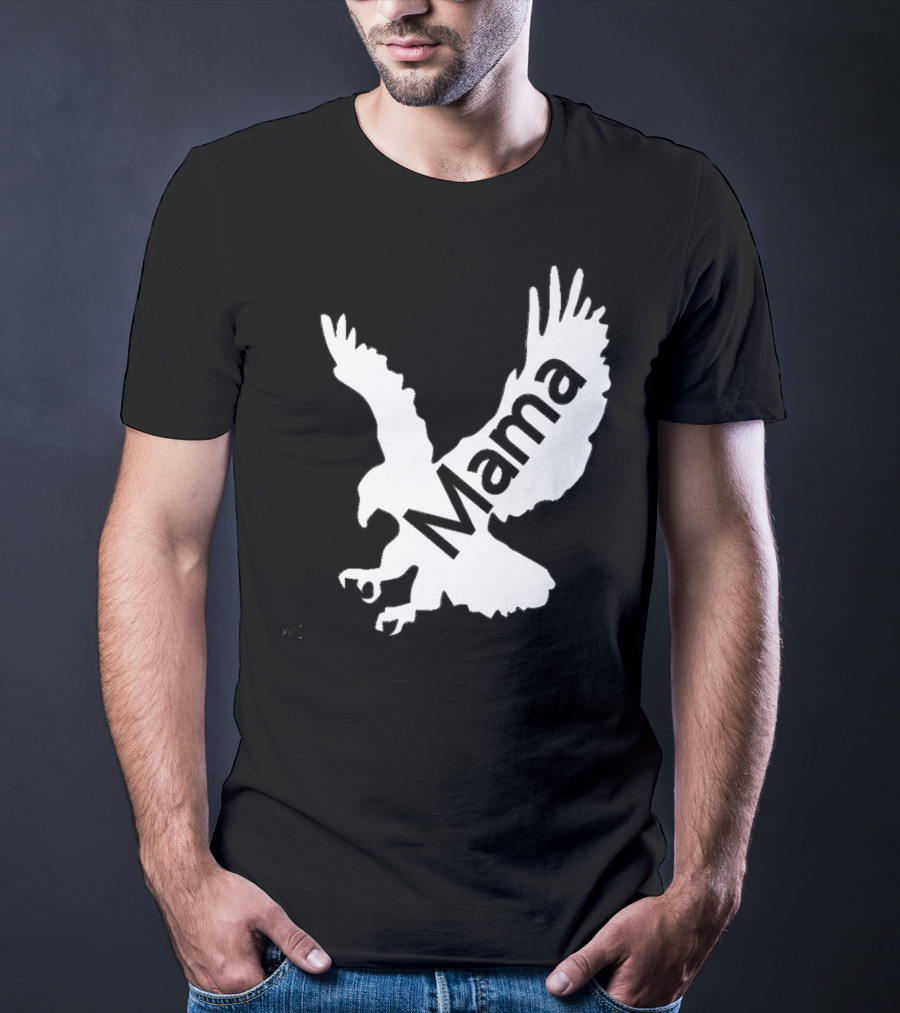 Mama Hawk Eagle Protective Mom Dark T-Shirt