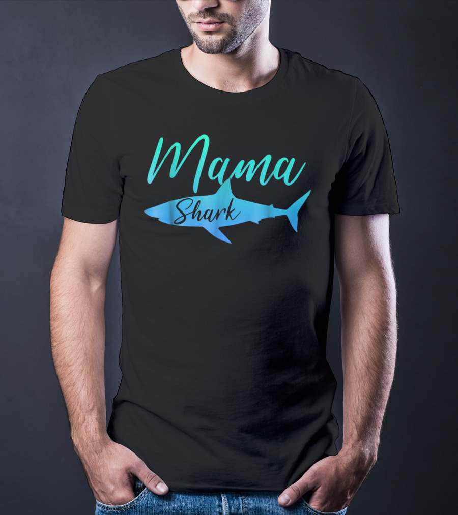 Mama Shark Funny Mom Mommy Gag Humor Lover Joke21 T-Shirt