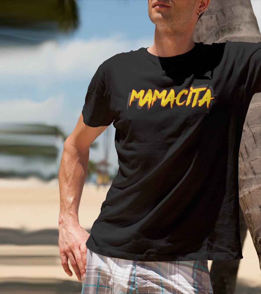 Mamacita Mama Latina Spanish Wife Girl35 Bold Retro Font T-Shirt