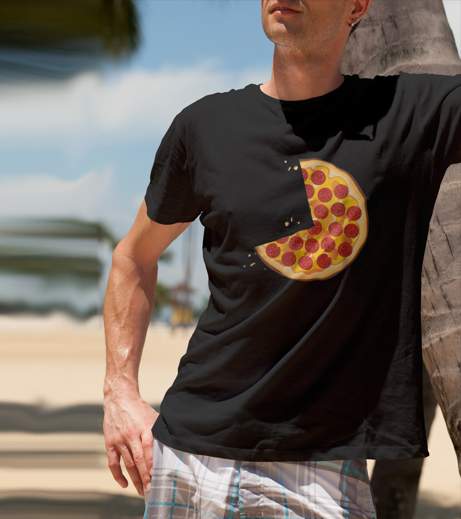 Matching Pizza Slice With 2 Kids Babies Twins Funny81 T-Shirt