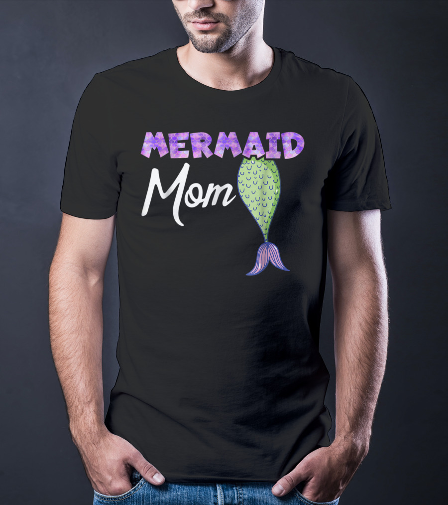 Mermaid Mom Birthday Party Mommy Wife33 T-Shirt
