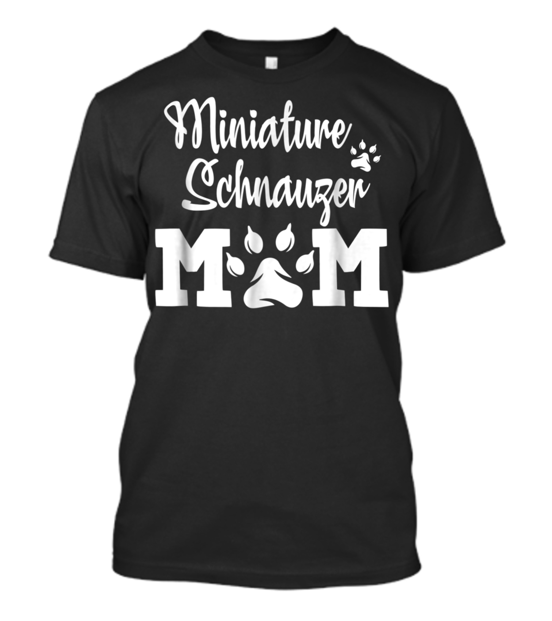 Miniature Schnauzer Mom Pawprint T-Shirt