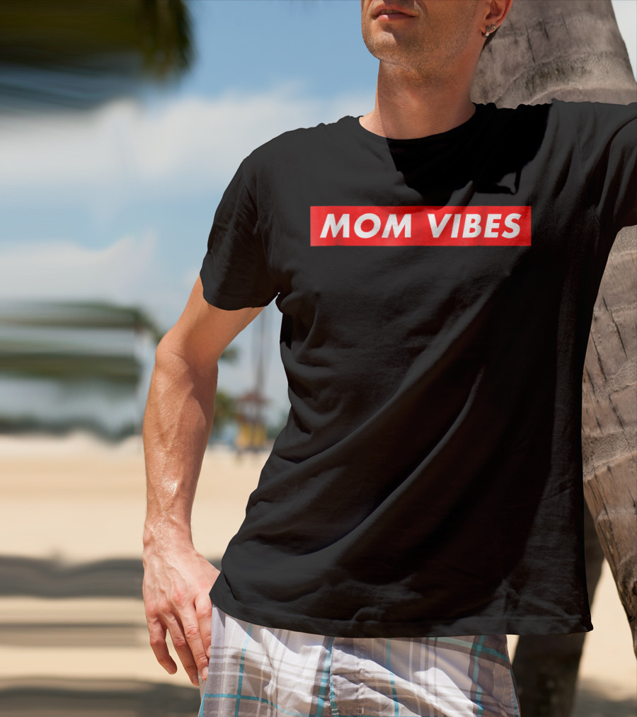 MOM VIBES Red Box T-Shirt