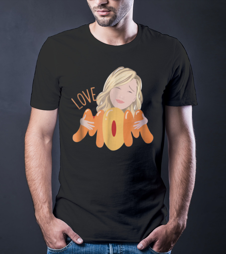 LOVE MOM Mothers Day Custom Personalized Selfie Emoji T-Shirt