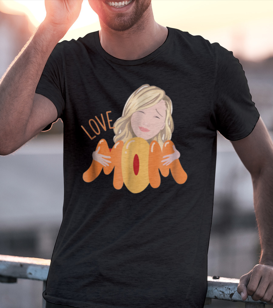 LOVE MOM Mothers Day Custom Personalized Selfie Emoji T-Shirt