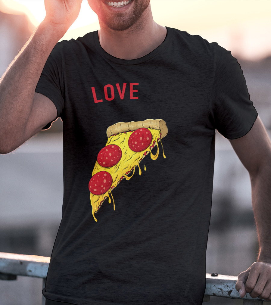 LOVE AT FIRST SLICE Pizza Men Girls Mom And Baby68 T-Shirt
