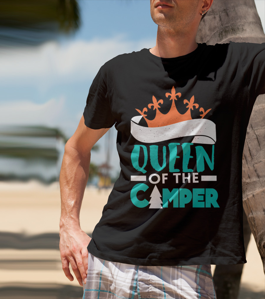 QUEEN OF THE CAMPER RV CROWN TREE T-Shirt