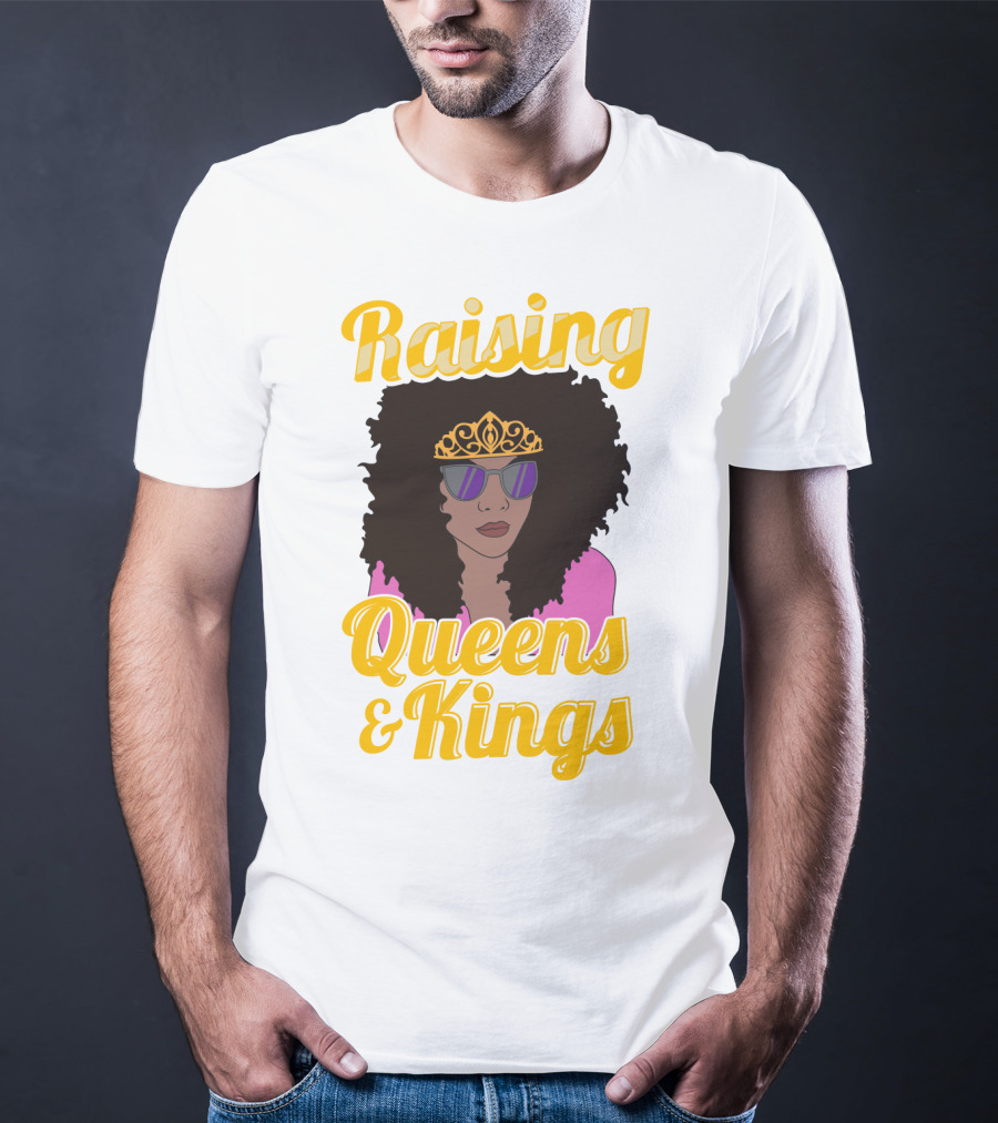 Raising Queens And Kings Afro Mama Tiara Sunglasses T-Shirt