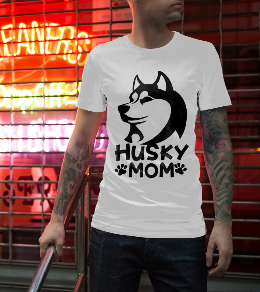 Husky Mom Siberian Husky Lovers I Love My Husky T-Shirt
