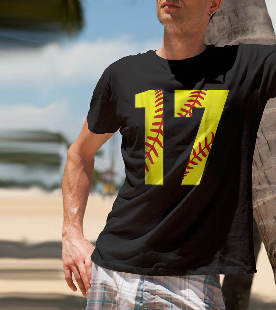 Softball Mom 17 Jersey Player Fan T-Shirt