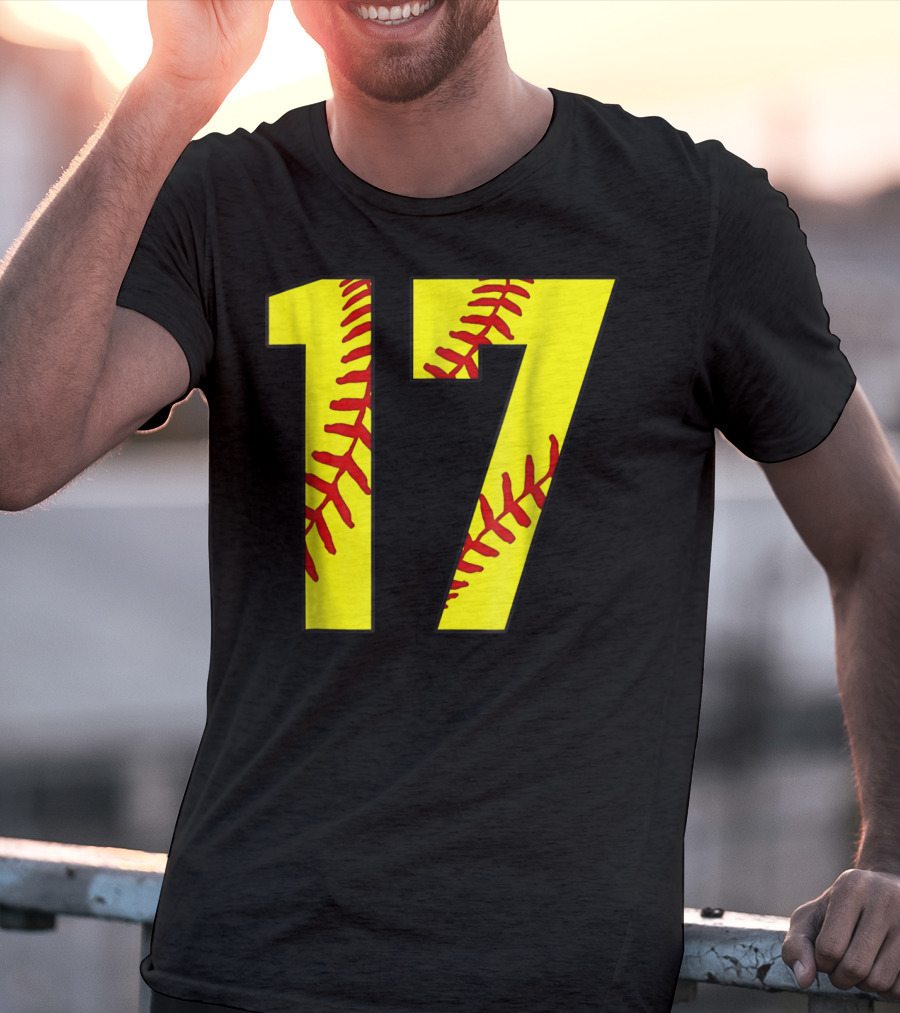 Softball Mom 17 Jersey Player Fan T-Shirt