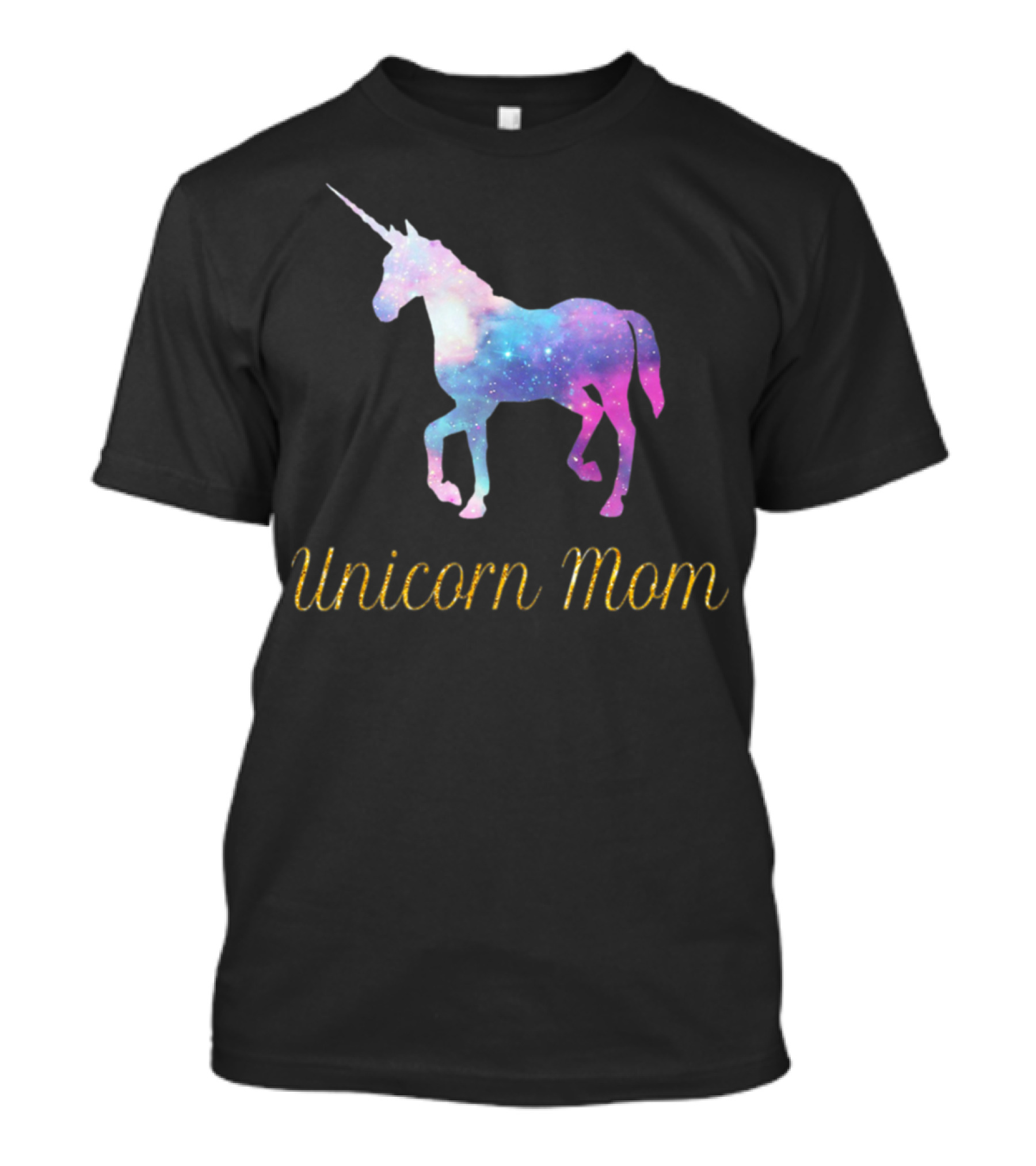 Unicorn Mom Sparkly Galaxy Birthday Party T-Shirt