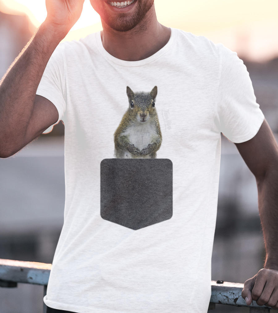 Squirrel Pocket Squirrel Mom Funny Squirrel Lover Teeshirt T-Shirt