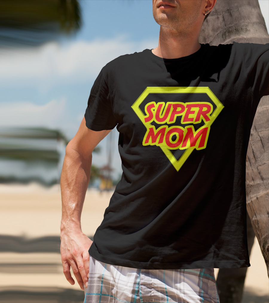 Super Mom Hero Emblem T-Shirt