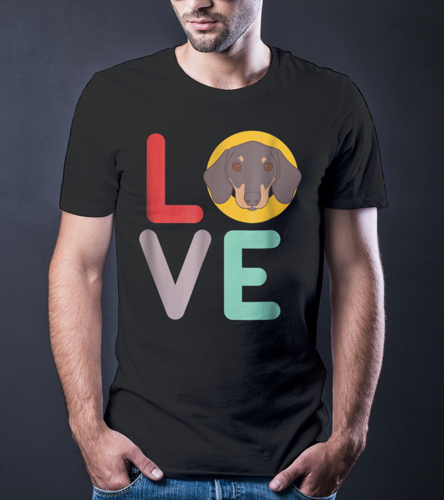 Love Dachshund Dog Animal Lover Puppies Mom Dad20 T-Shirt