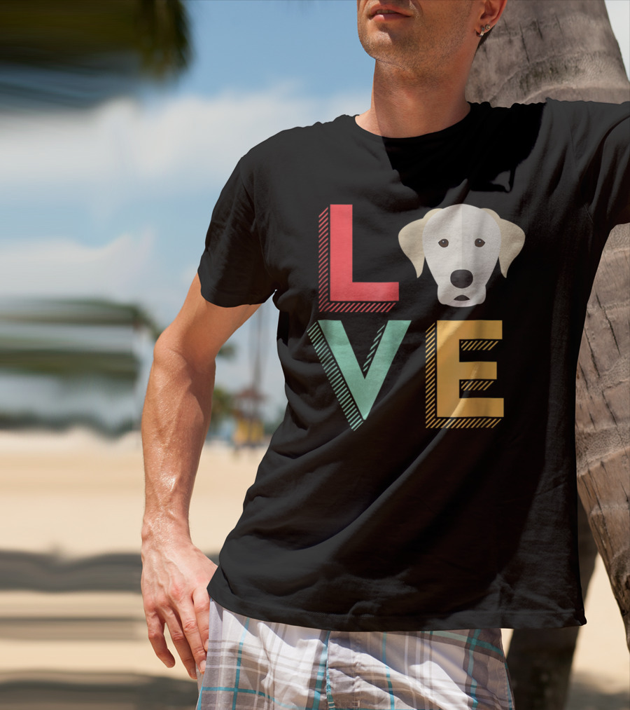 I Love Labrador Dog Lover Lab Puppies Mom And Dad39 Cute Puppy Head In LOVE T-Shirt