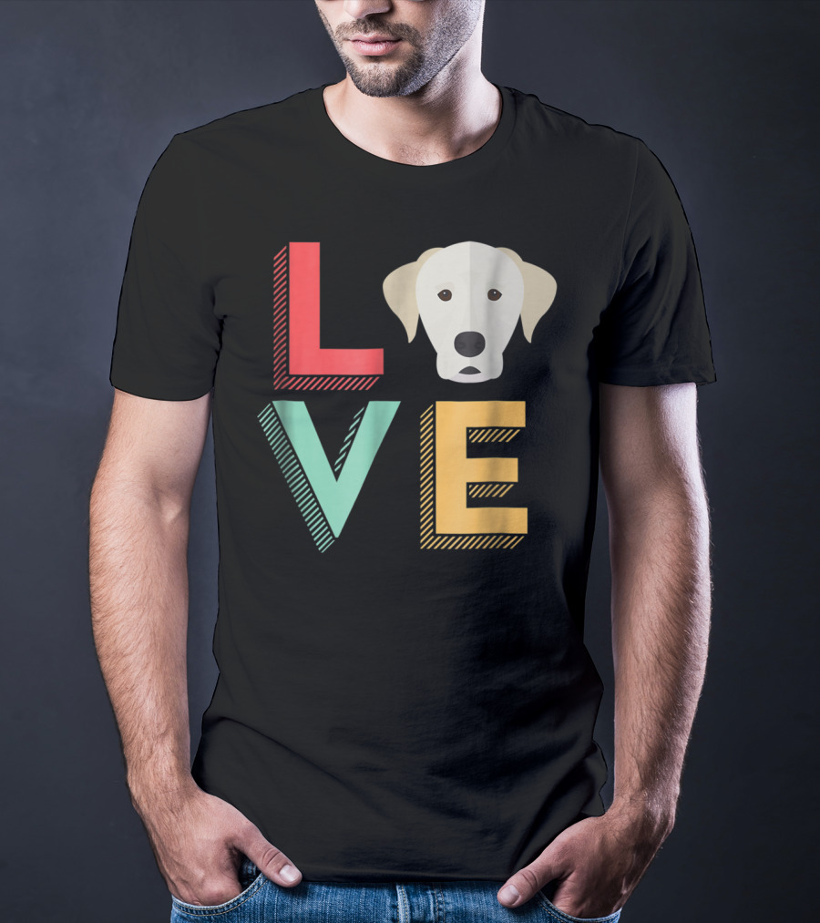 I Love Labrador Dog Lover Lab Puppies Mom And Dad39 Cute Puppy Head In LOVE T-Shirt