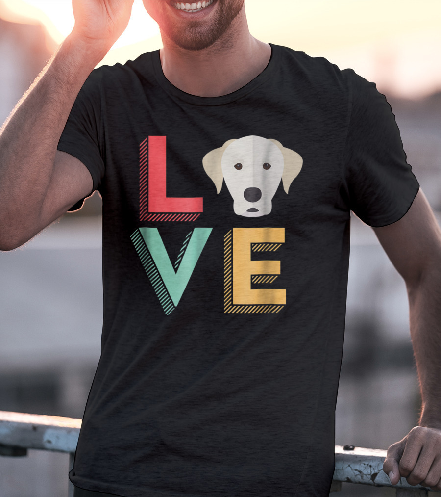 I Love Labrador Dog Lover Lab Puppies Mom And Dad39 Cute Puppy Head In LOVE T-Shirt