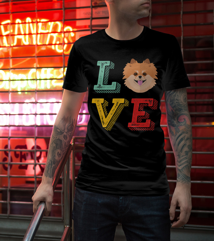 LOVE Pomeranian Dog For Pom Puppy Lover14 T-Shirt