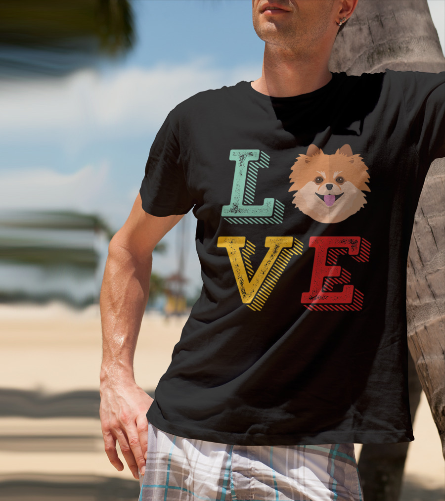LOVE Pomeranian Dog For Pom Puppy Lover14 T-Shirt