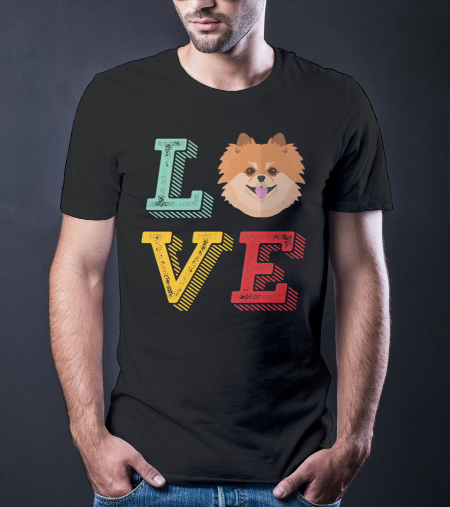LOVE Pomeranian Dog For Pom Puppy Lover14 T-Shirt