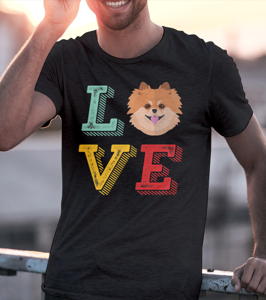 LOVE Pomeranian Dog For Pom Puppy Lover14 T-Shirt
