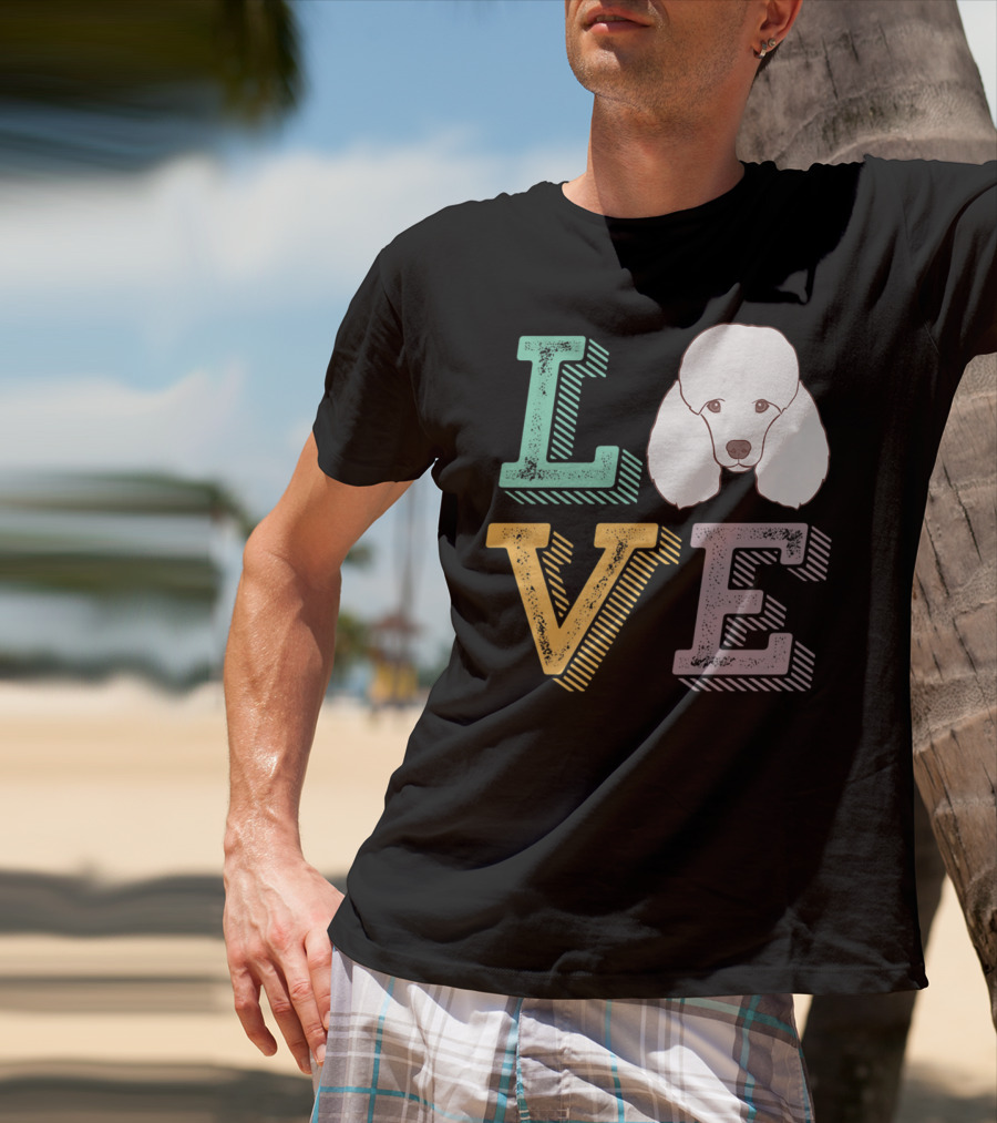 I Love Poodle Puppy Mom Cute Love Poodle T-Shirt