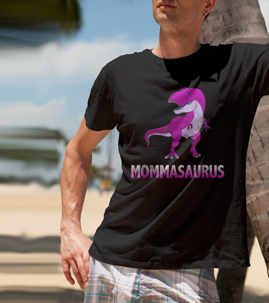 MOMMASAURUS Pink TRex Mother Momma TRex T-Shirt