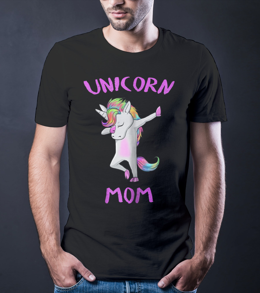 Unicorn Mom Dabbing Rainbow Unicorn Dab T-Shirt