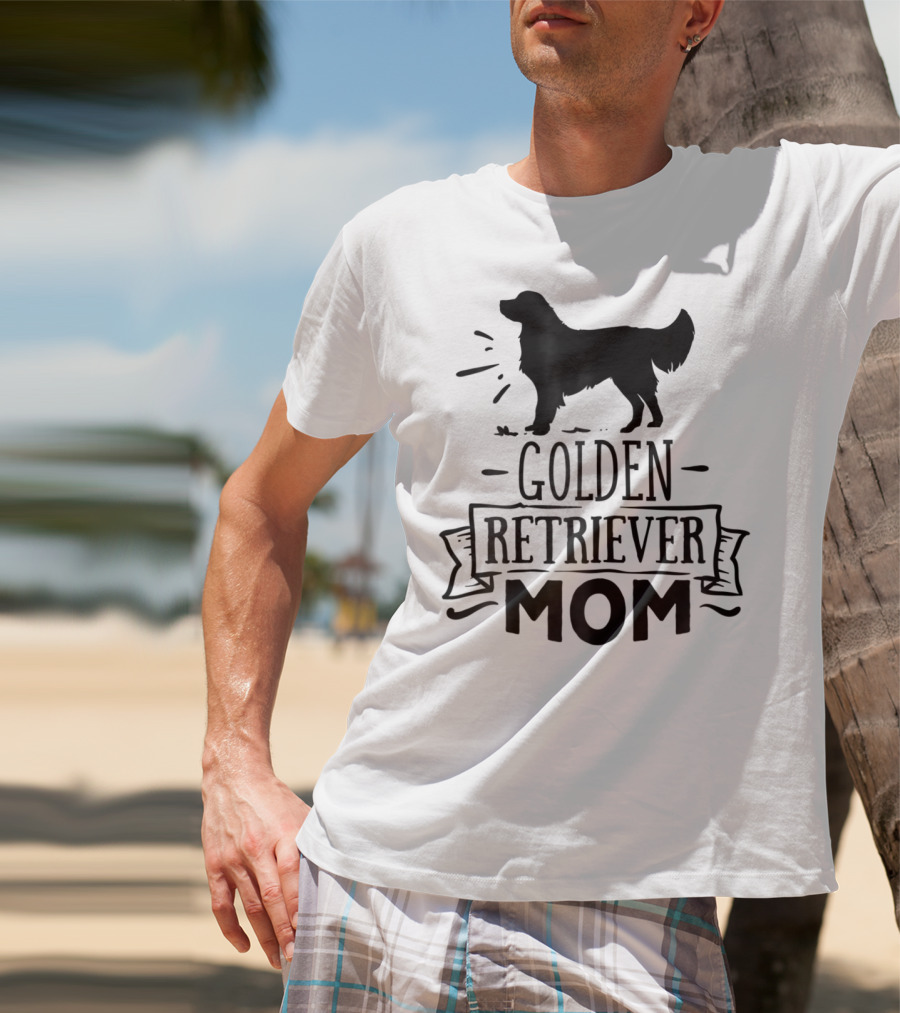Golden Retriever Mom Puppy Mother Love Dog T-Shirt