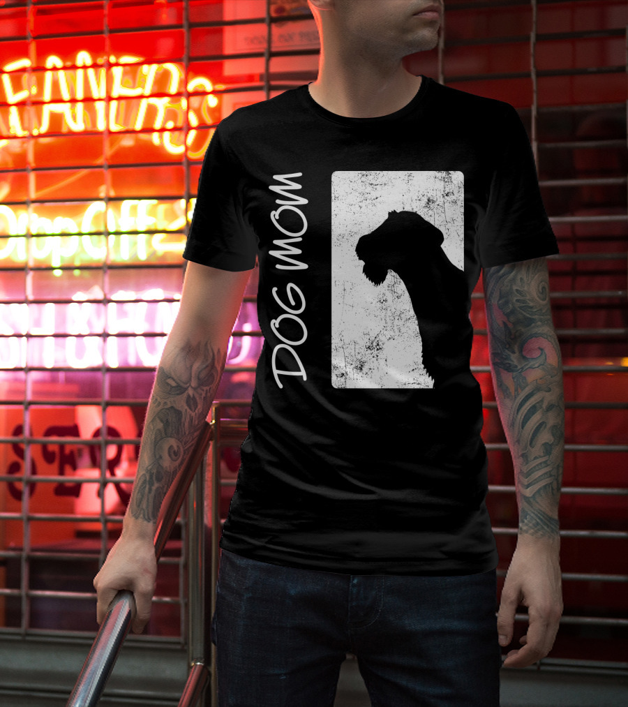 Dog Mom Airedale Terrier Silhouette S72 T-Shirt
