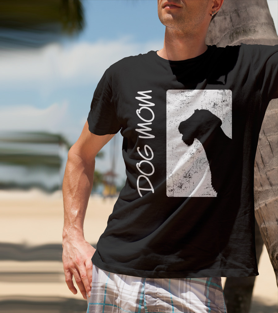 Dog Mom Airedale Terrier Silhouette S72 T-Shirt