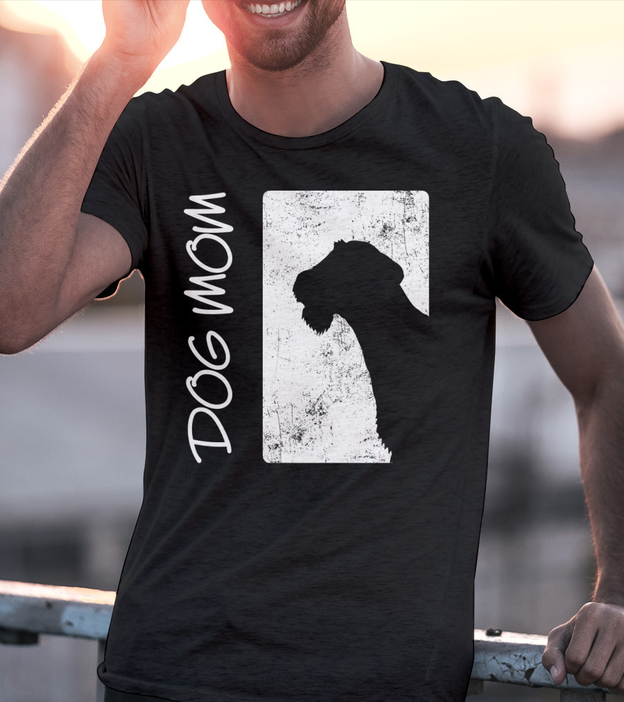 Dog Mom Airedale Terrier Silhouette S72 T-Shirt