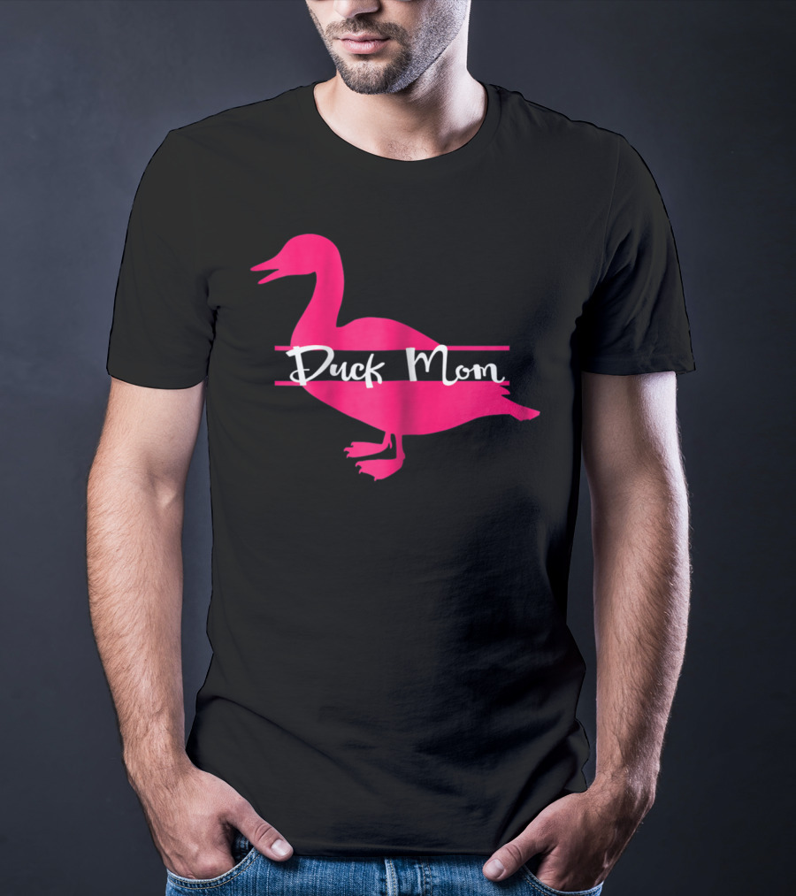 Duck Mom Rouen Pekin Duck Pink T-Shirt