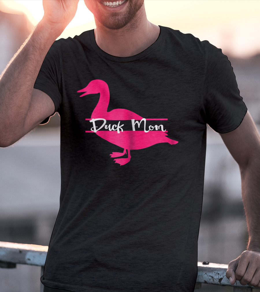 Duck Mom Rouen Pekin Duck Pink T-Shirt