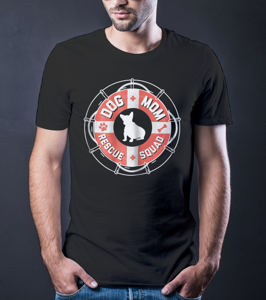 Dog Mom Rescue Squad Funny Cute Animal Lovers T-Shirt