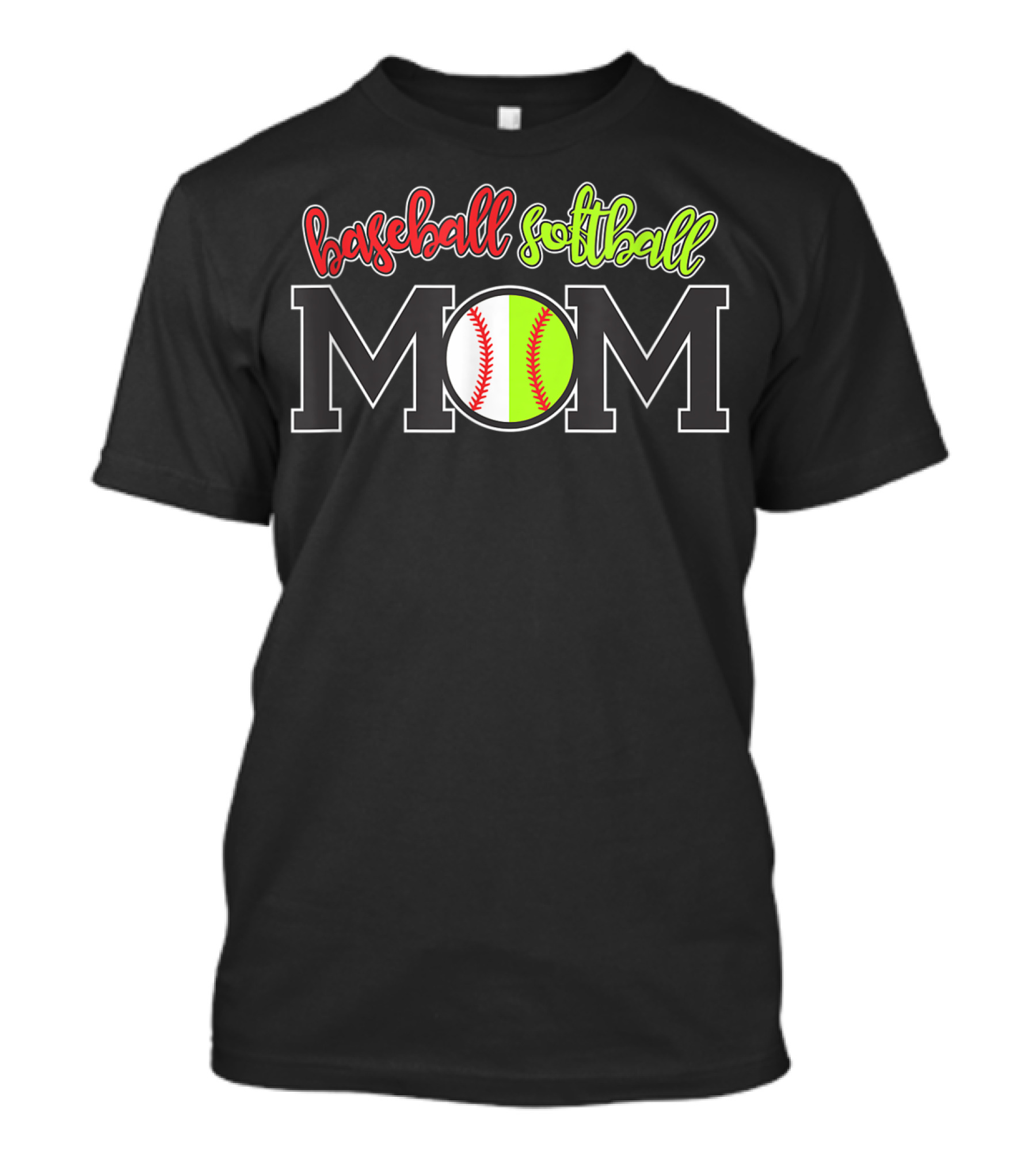Baseball Softball Mom Funny Fan Game Sports Ball Dad T-Shirt