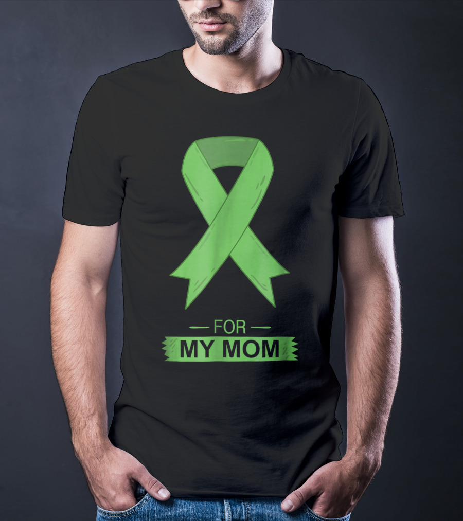 Bile Duct Cancer Aware Green Ribbon For My Mom T-Shirt