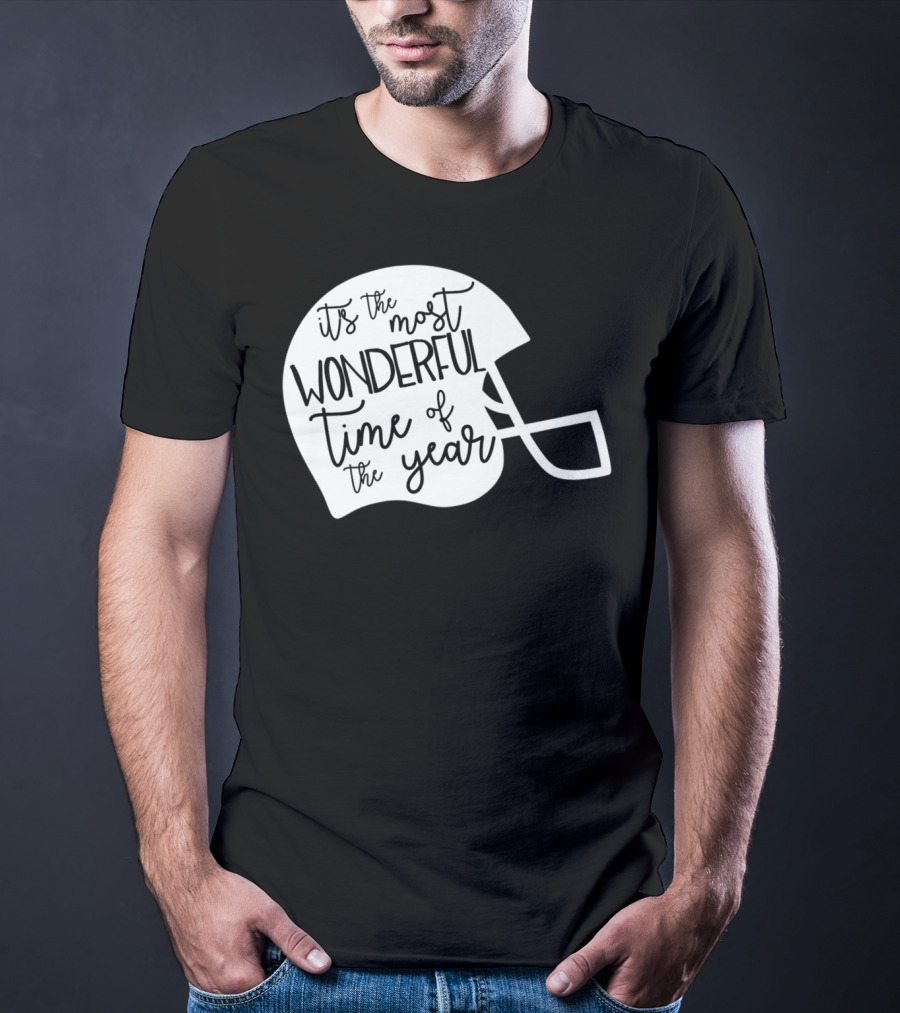 It's The Most Wonderful Time Of The Year Football Helmet Mom Mama Fan4 T-Shirt