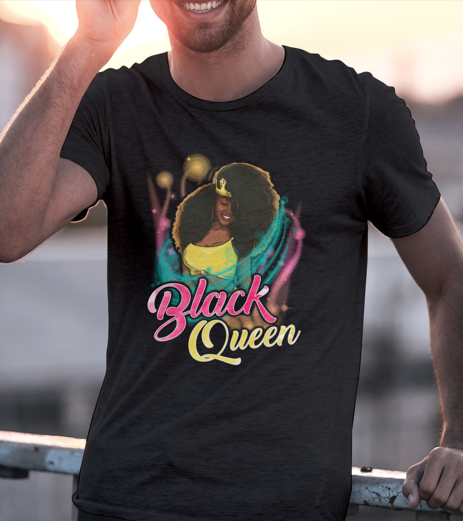 Black Queen Beautiful Afro Diva Mom Wife African9 T-Shirt