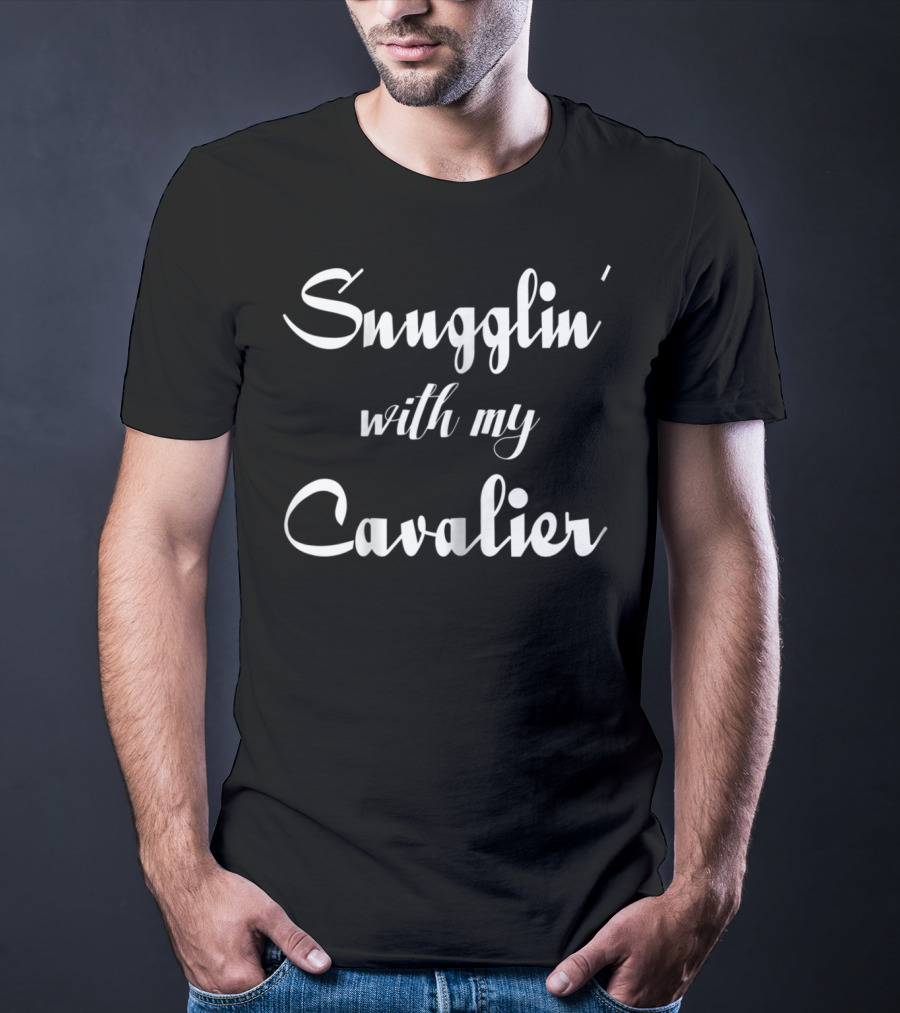 Snugglin' With My Cavalier King Charles Spaniel Mom Dog2 T-Shirt