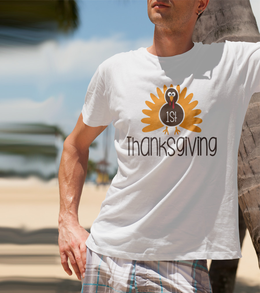 1st Thanksgiving Turkey Pregnant Baby T-Shirt
