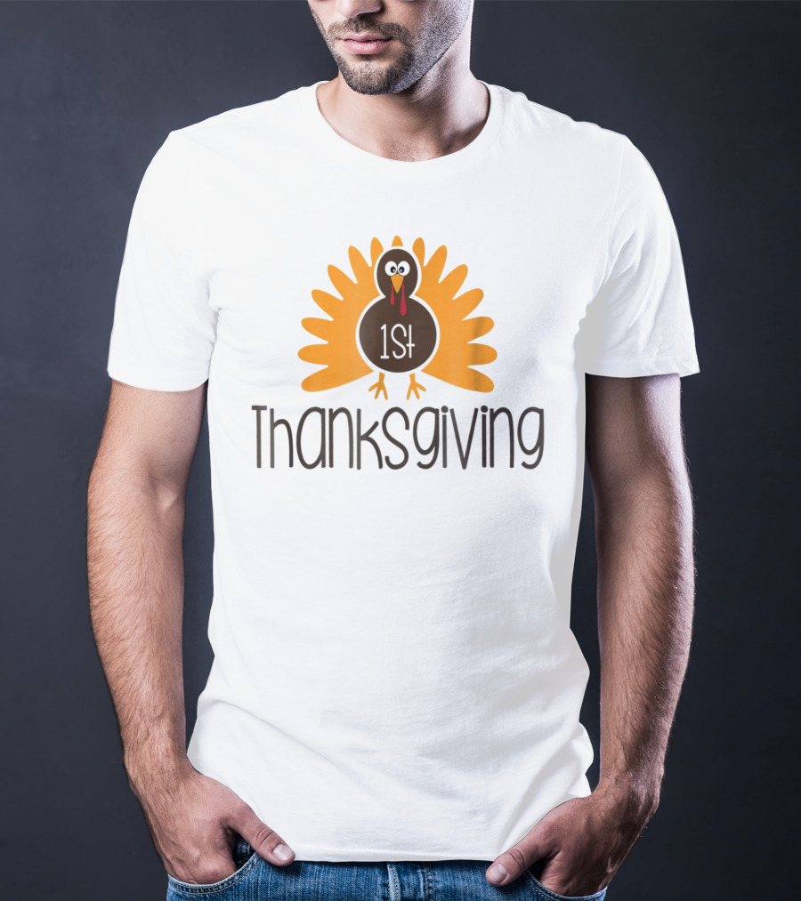 1st Thanksgiving Turkey Pregnant Baby T-Shirt