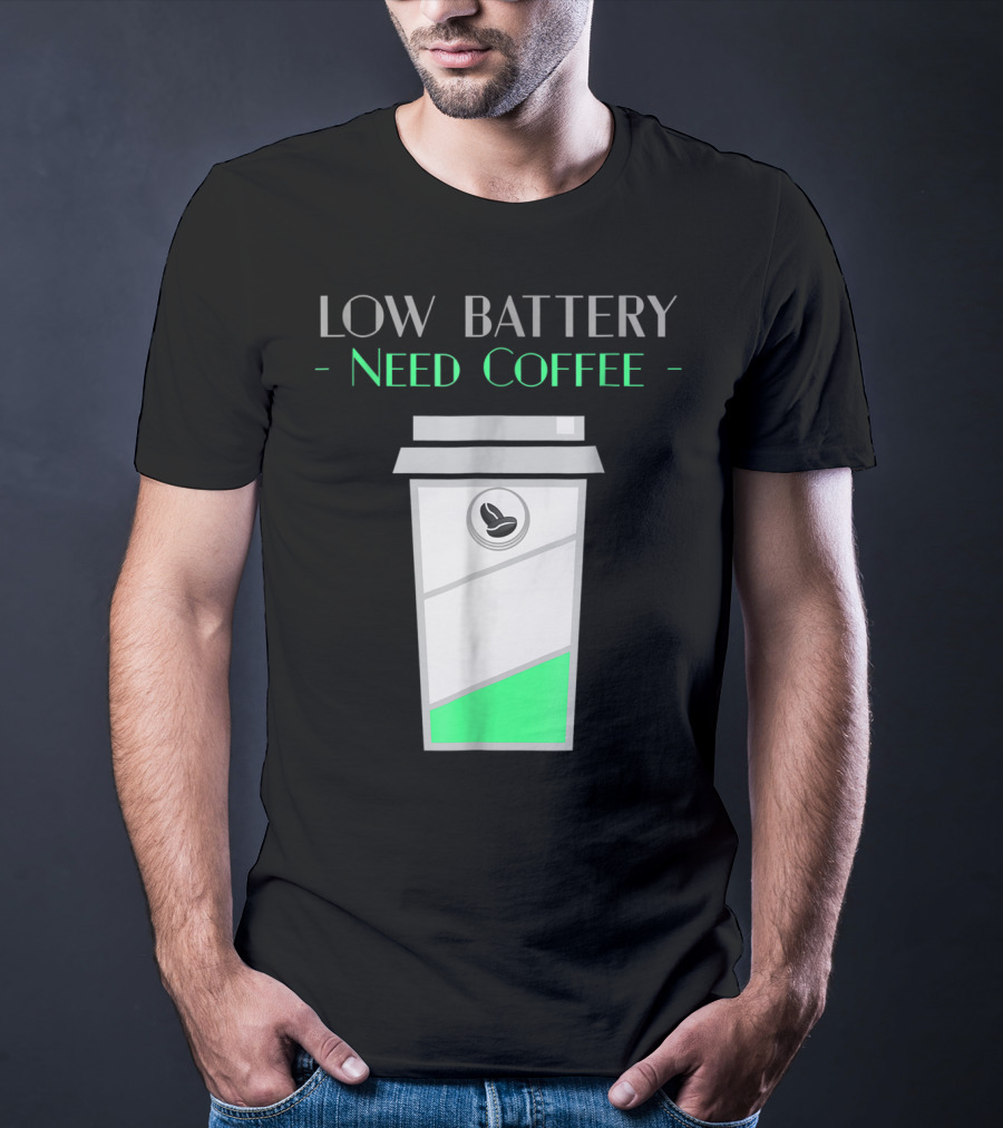Low Battery Need Coffee Women Mom5 Coffee Cup T-Shirt