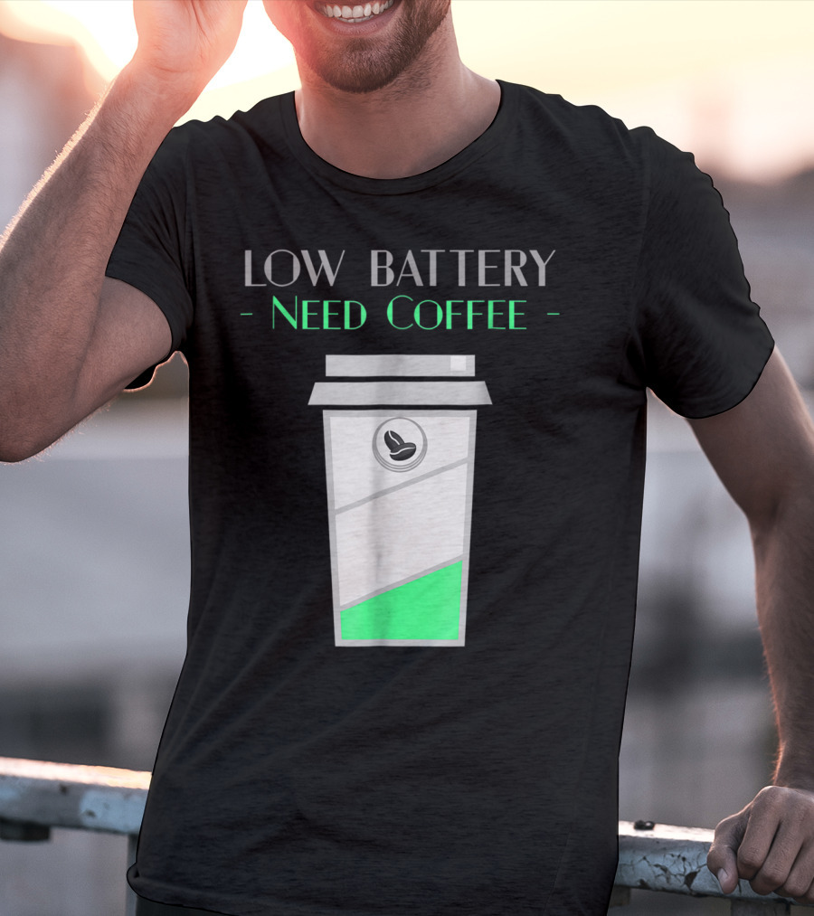 Low Battery Need Coffee Women Mom5 Coffee Cup T-Shirt