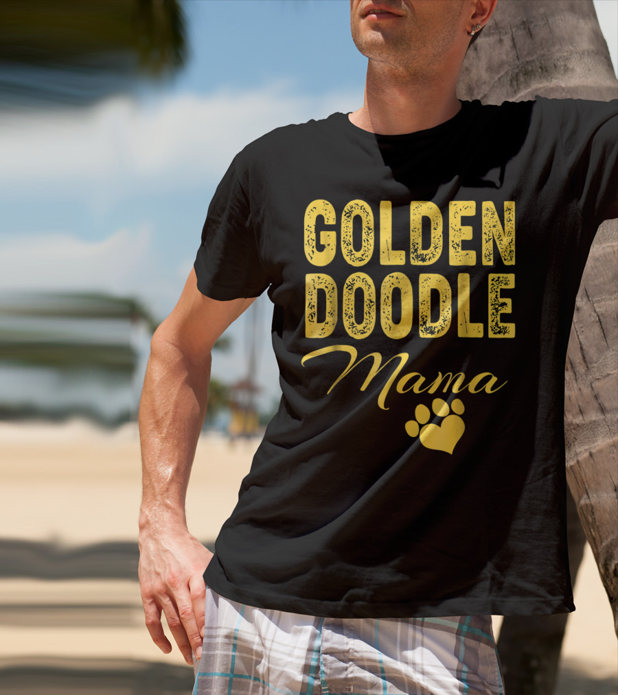 Goldendoodle Mama Paw Print Fun Idea8 T-Shirt