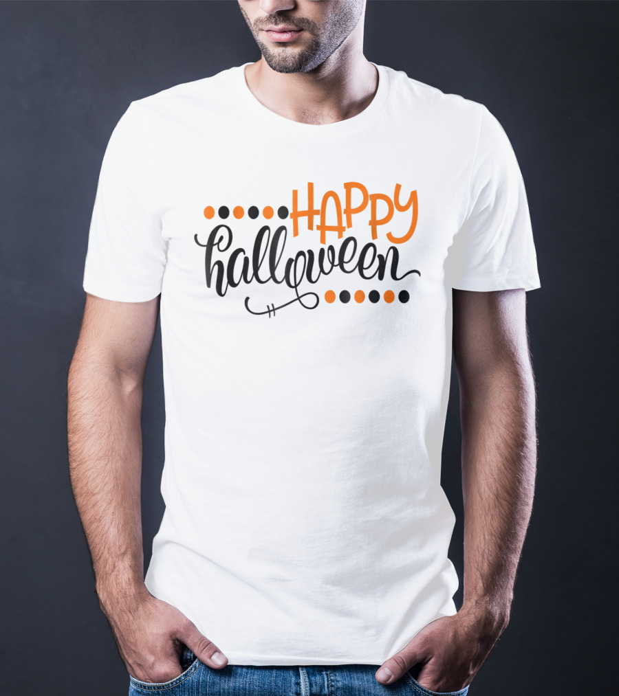Happy Halloween Kids Teacher Mom Wife Dad 7 T-Shirt